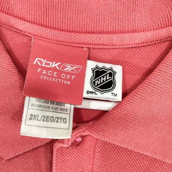 RBK Mens 2XL Face Off Washington Capitals NHL Red Polo Shirt Embroidered - Picture 7 of 12